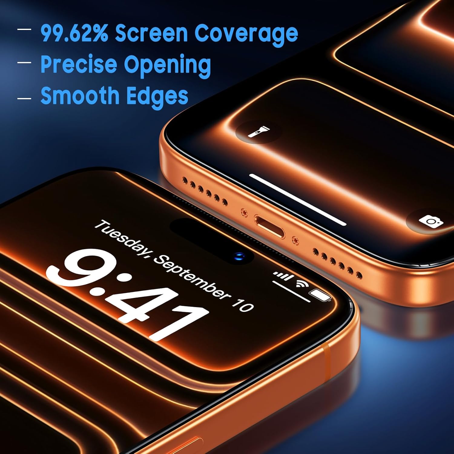 Uyiton Compatible with iPhone 17 Pro Max Matte Screen Protector - Anti-Fingerprint [Easy to Install] Shatterproof Full Coverage Smooth as Silk 9H Tempered Glass Screen Cover, 2 Pack